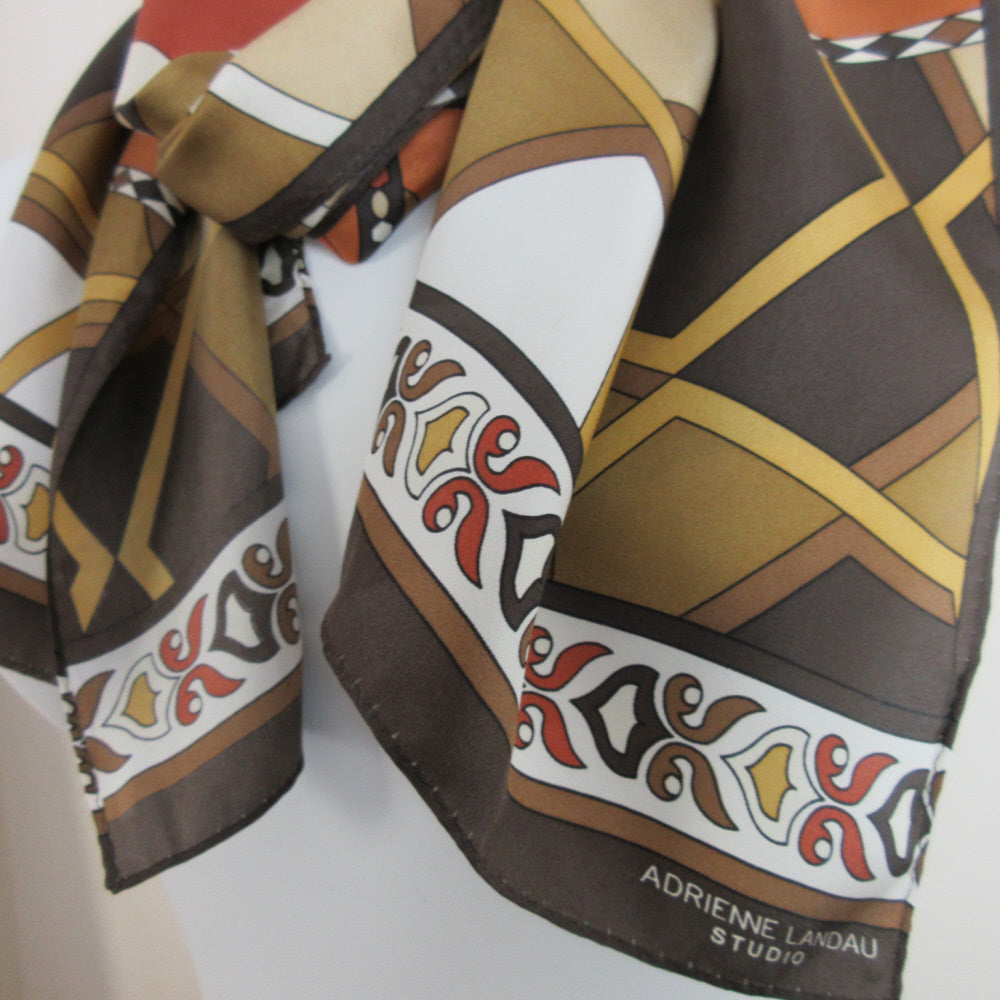Adrienne Landau Geometric Silk Scarf - Long - 5306