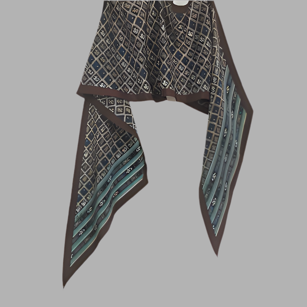 Anne Klein Abstract Silk Scarf - Long Skinny - 4665