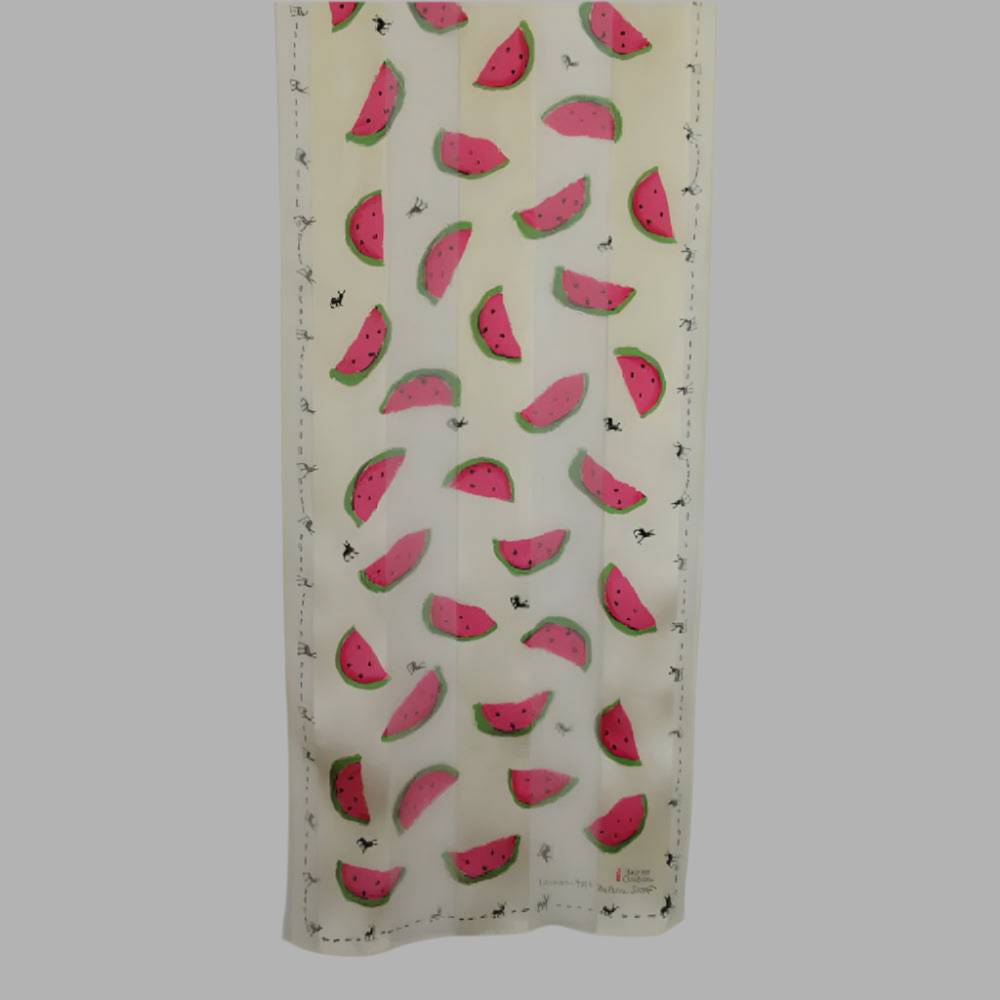 Picnic Feed the Ants Watermelon Art Silk Scarf - Long – 4466