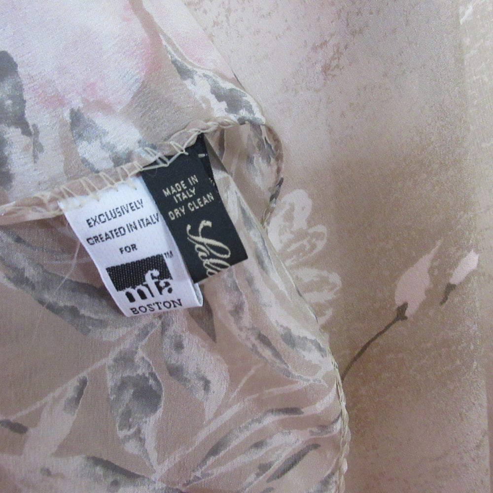 Saldarini Silk Scarf - Museum Fine Arts Boston - Floral - 41" Square