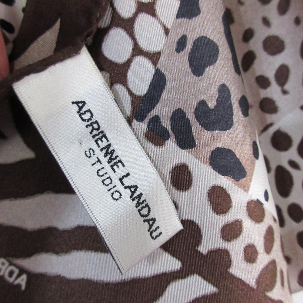 Adrienne Landau Designer Animal Print Silk Scarf - Long - 1181