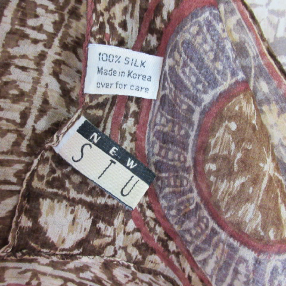 New York Studio Designer Silk Scarf - Long - 1445