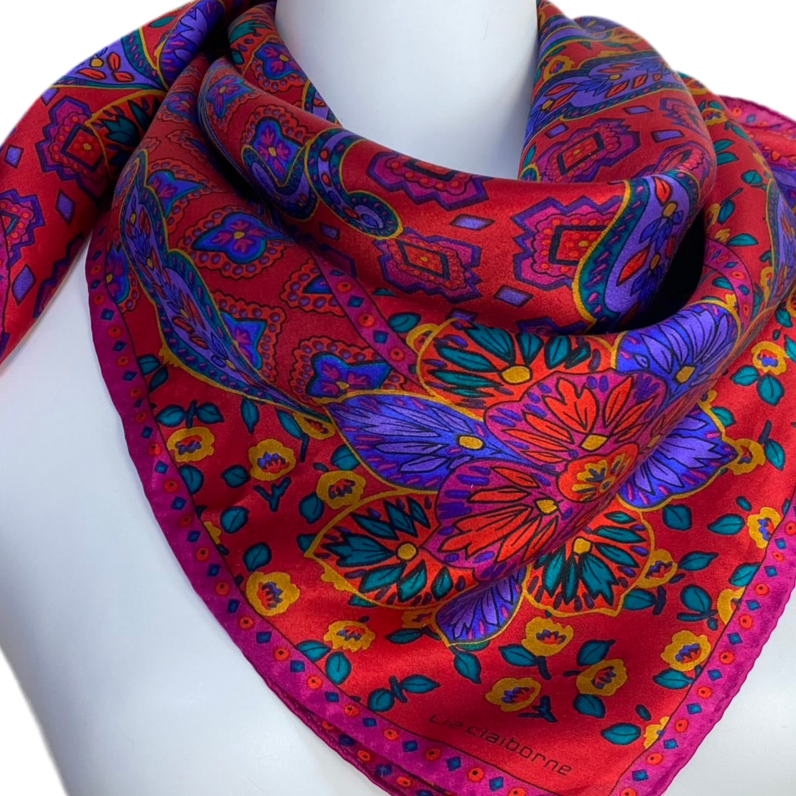 Liz Claiborne Designer Silk Scarf - Square – 4955