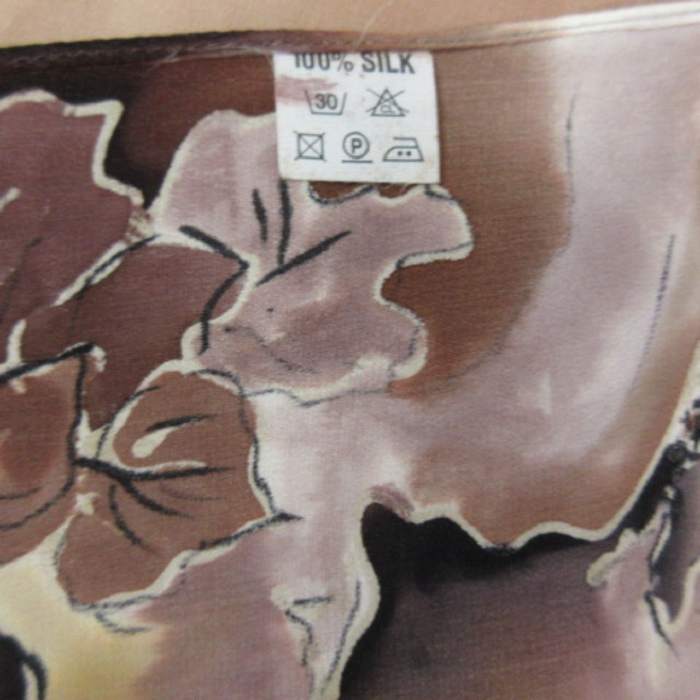 Art Floral Hand Painted Design Silk Scarf - Long - 1651