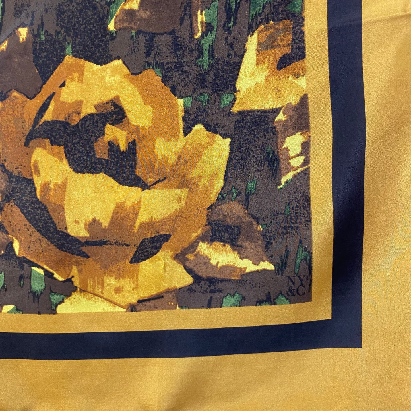 NY & CO Designer Floral Art Silk Scarf - Square – 4952