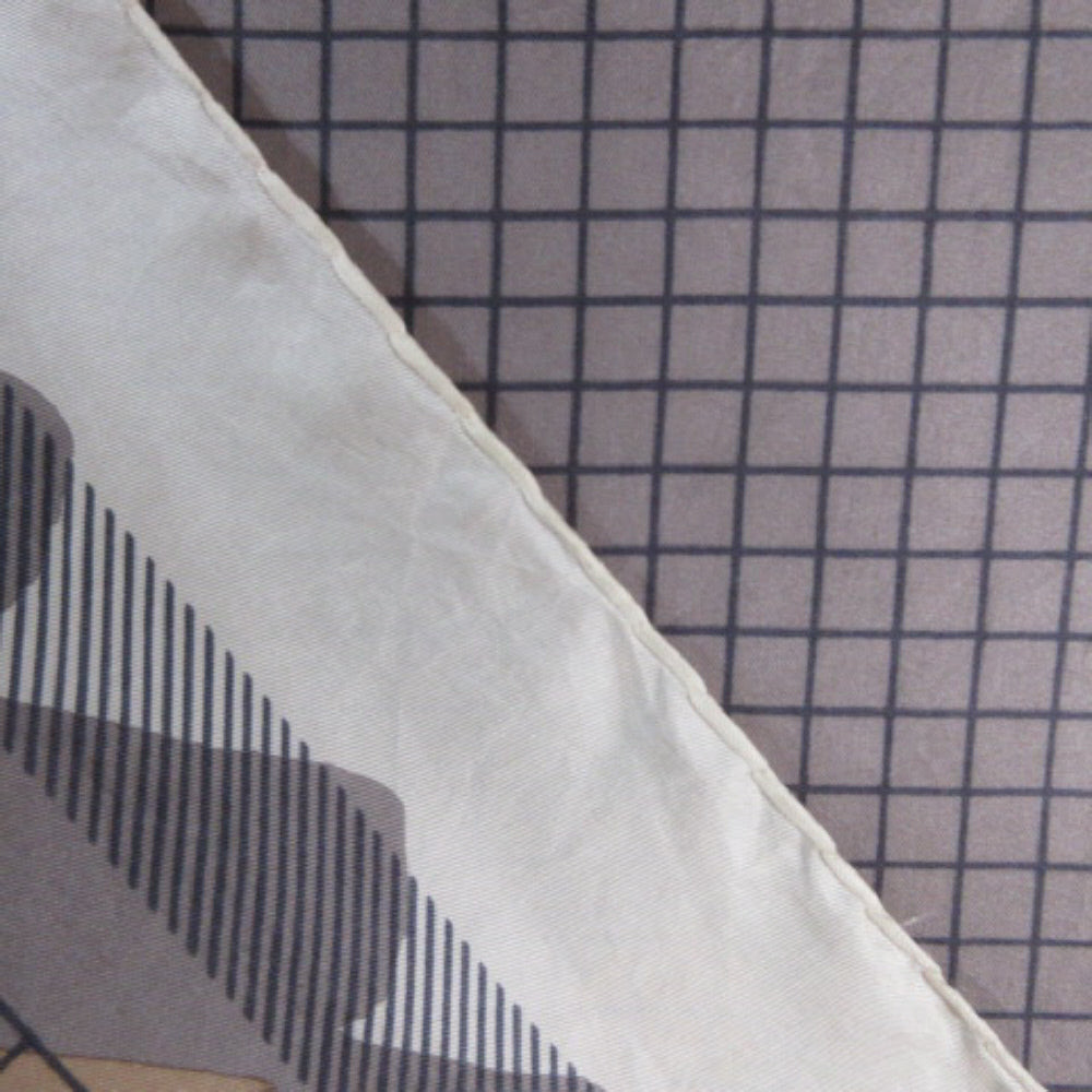 LOUIS FERRAUD Designer Geometric Silk Scarf - Square - 1869