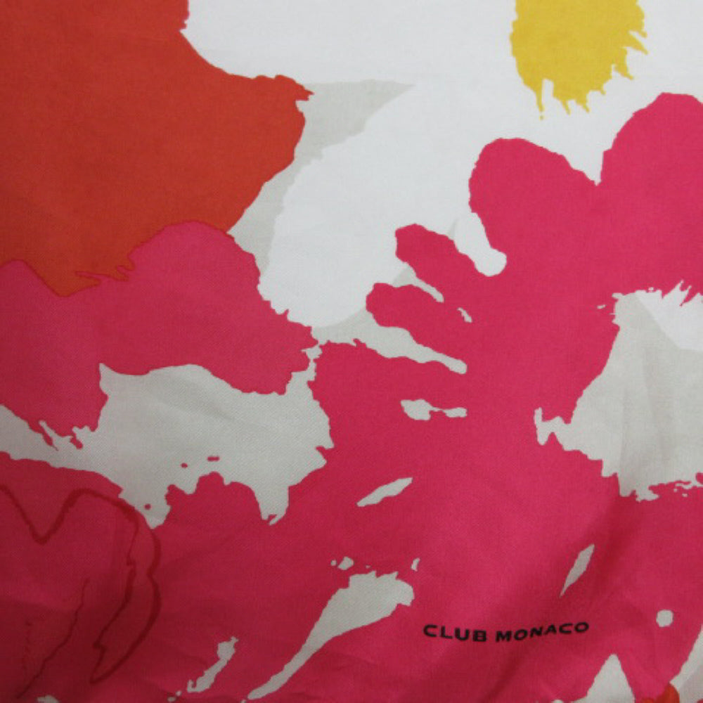 CLUB MONACO Silk Scarf - Bright Floral - 34" Square - 2356