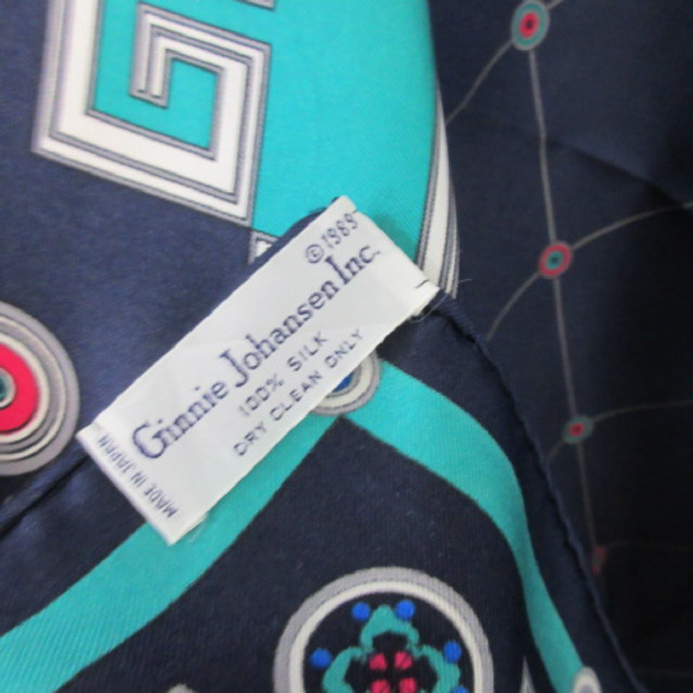 Ginnie Johansen Silk Scarf - Square Geometric - 2404