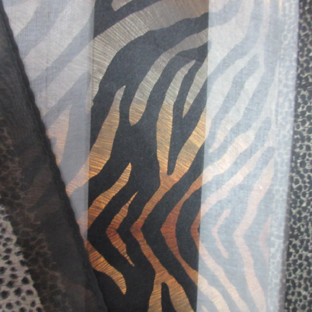 Anne Klein Silk Scarf - Long Animal Print - 2523