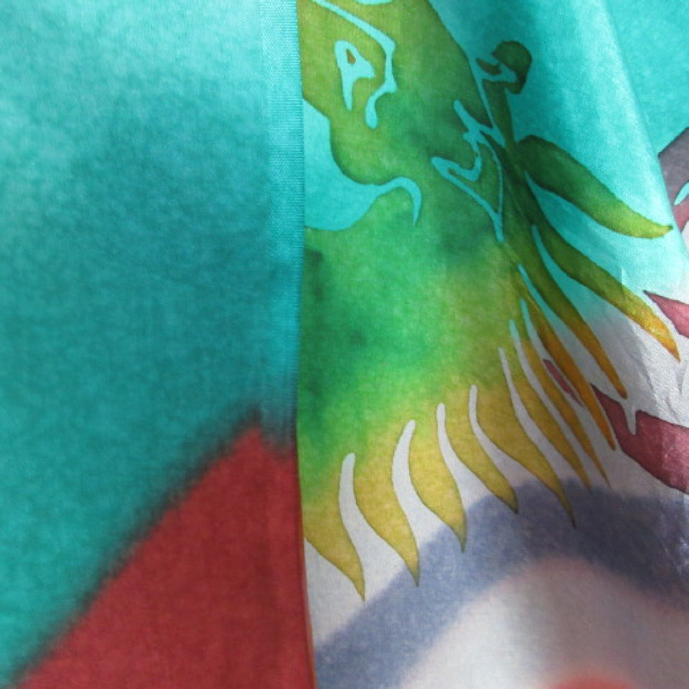 Artist Signed Silk Scarf - Square - Pegasus - 2597