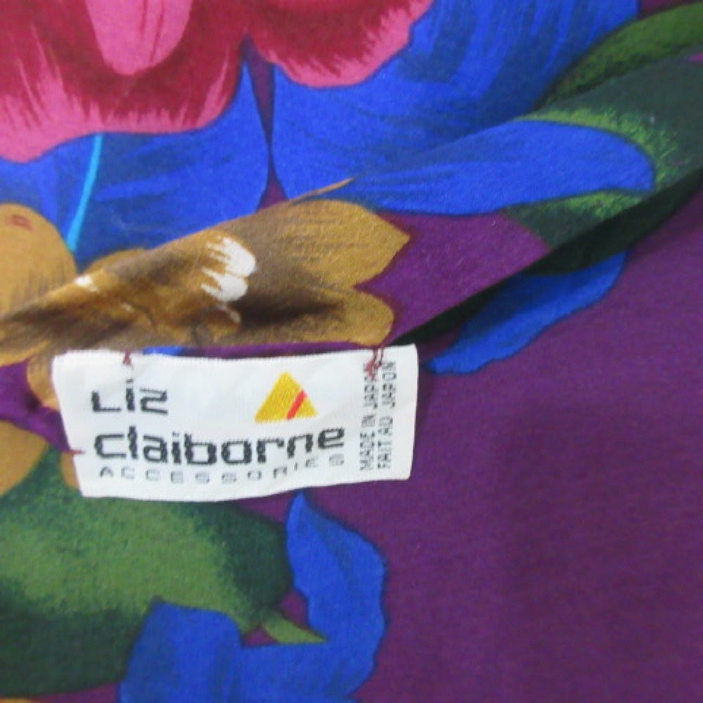 Liz Claiborne Floral Silk Scarf - Square - 3399