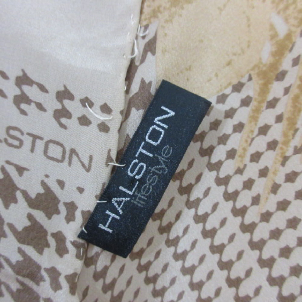 Halston Floral Houndstooth Silk Scarf - Long - 3431