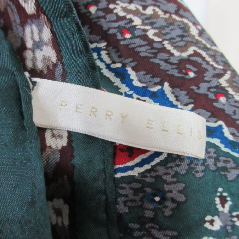 Perry Ellis Paisley Silk Scarf - Long - 3676