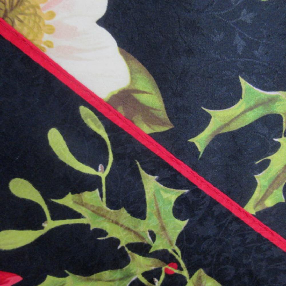 ECHO Square Silk Scarf - Christmas Floral Design - 3837