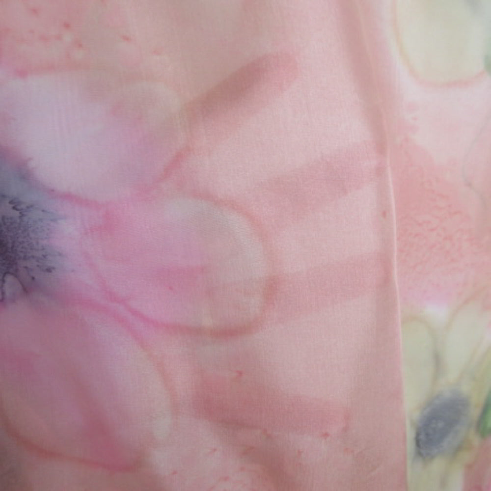 ART - QUEBEC HUO Floral Silk Scarf - Square - 4145