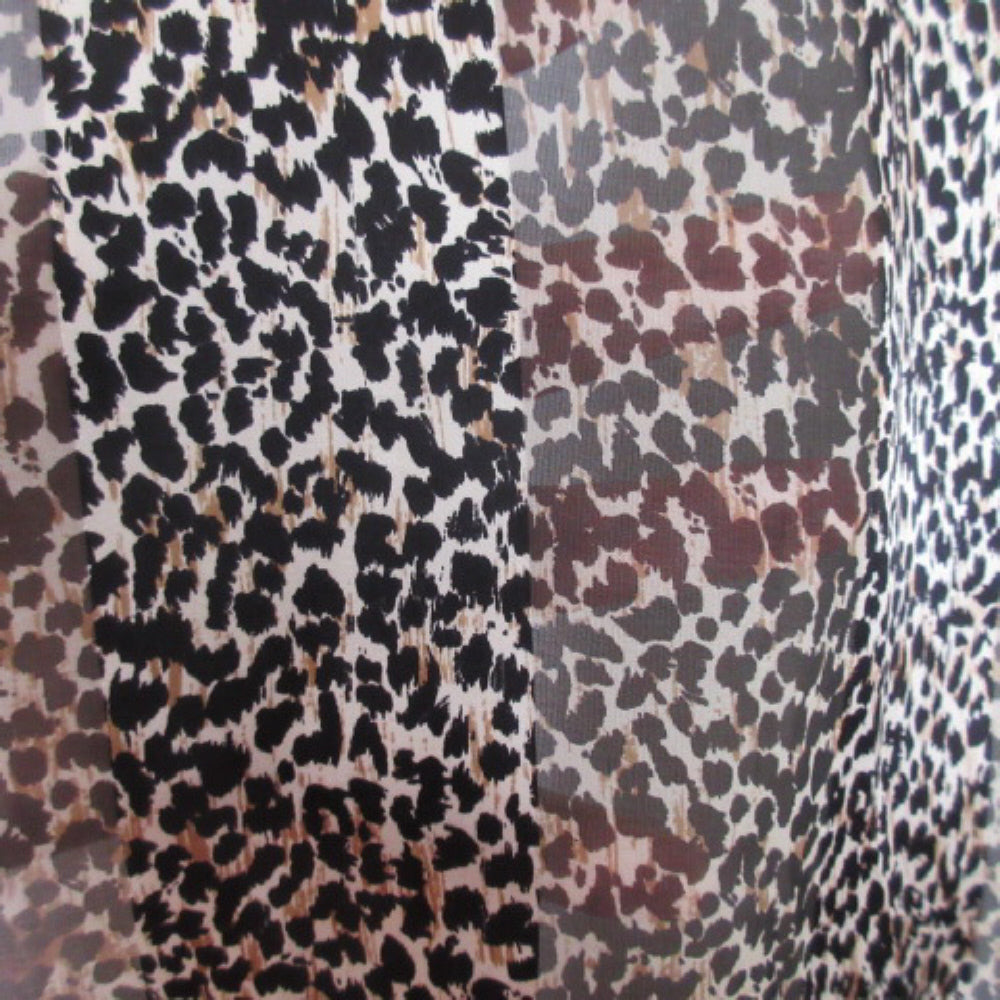 Adrienne Vittadini Animal Print Silk Scarf - Long - 4350