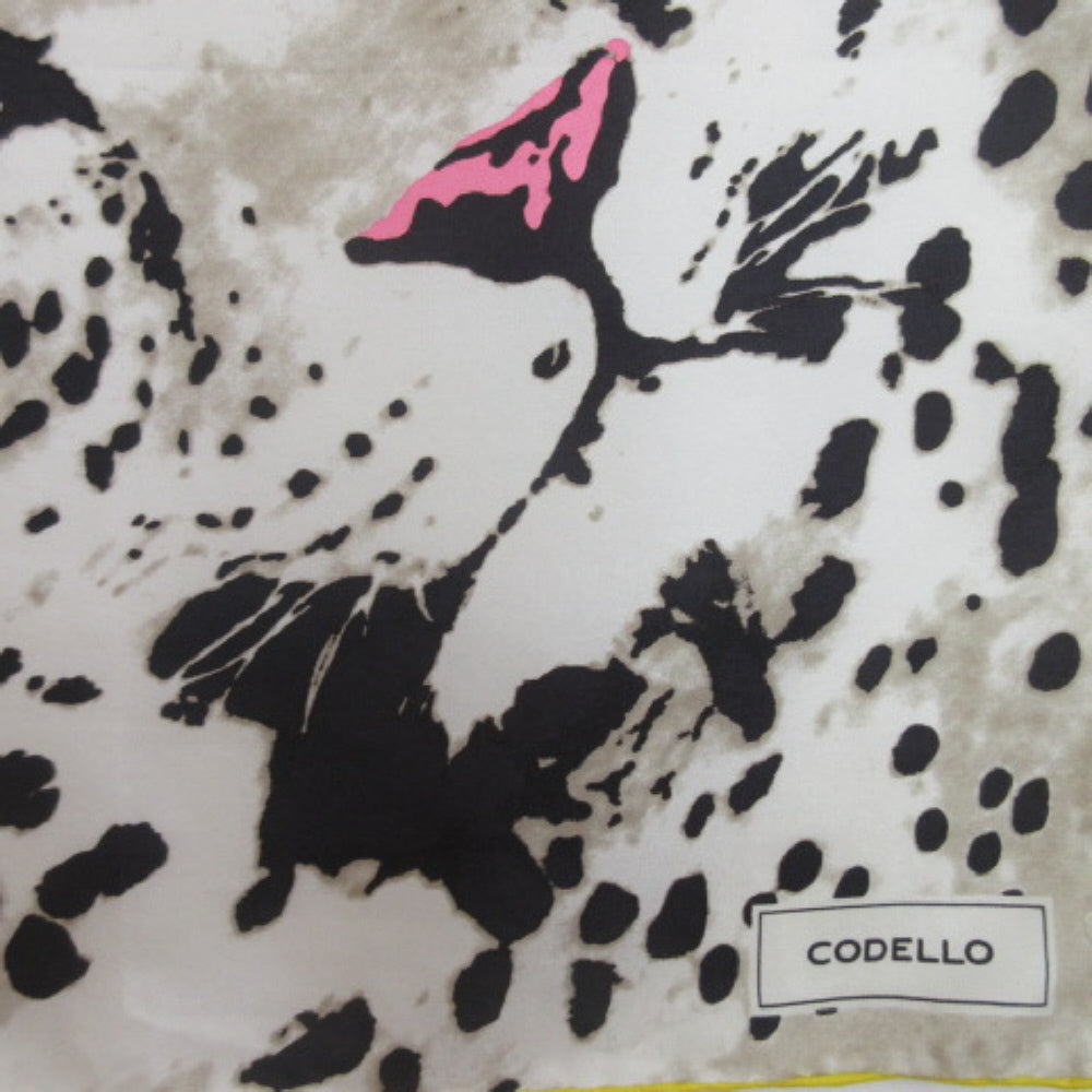 CODELLO WILD AT HEART Silk Scarf Animal Print - 34" Square 4474