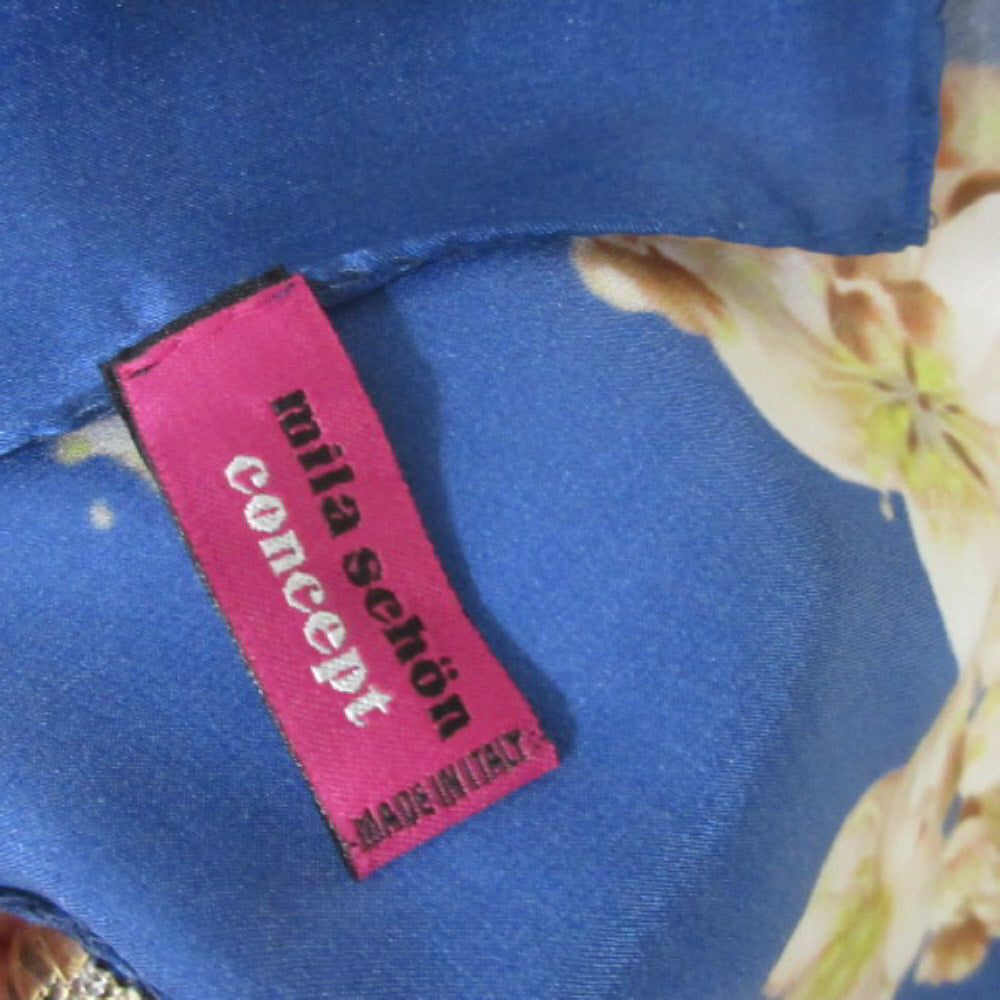 MILA SCHON Silk Scarf - Floral - 34" Square - 4573