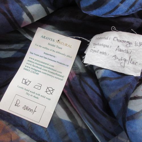 Aranya Natural Art Silk Scarf - Long New with Tags - 4715