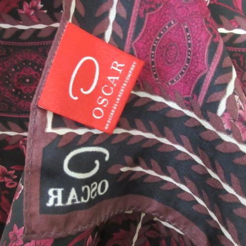 Oscar de la Renta Floral Silk Scarf - Long - 4862