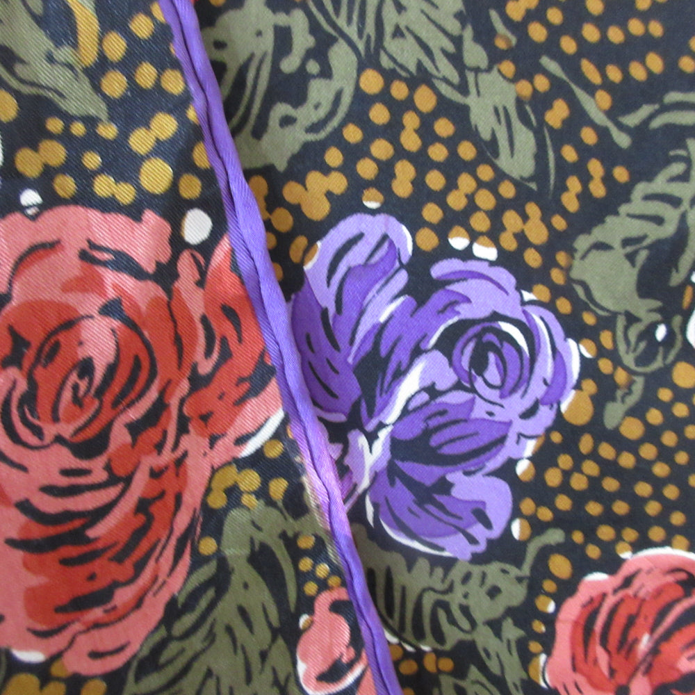 Bill Blass Designer Floral Silk Scarf - Long - 5490