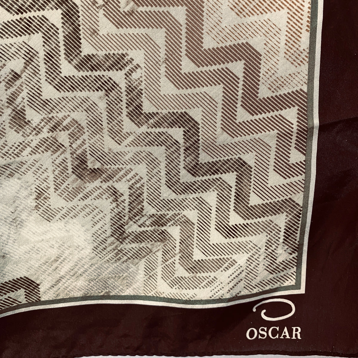 Oscar de la Renta Vintage Silk Scarf - Abstract Animal Print - 34" Square