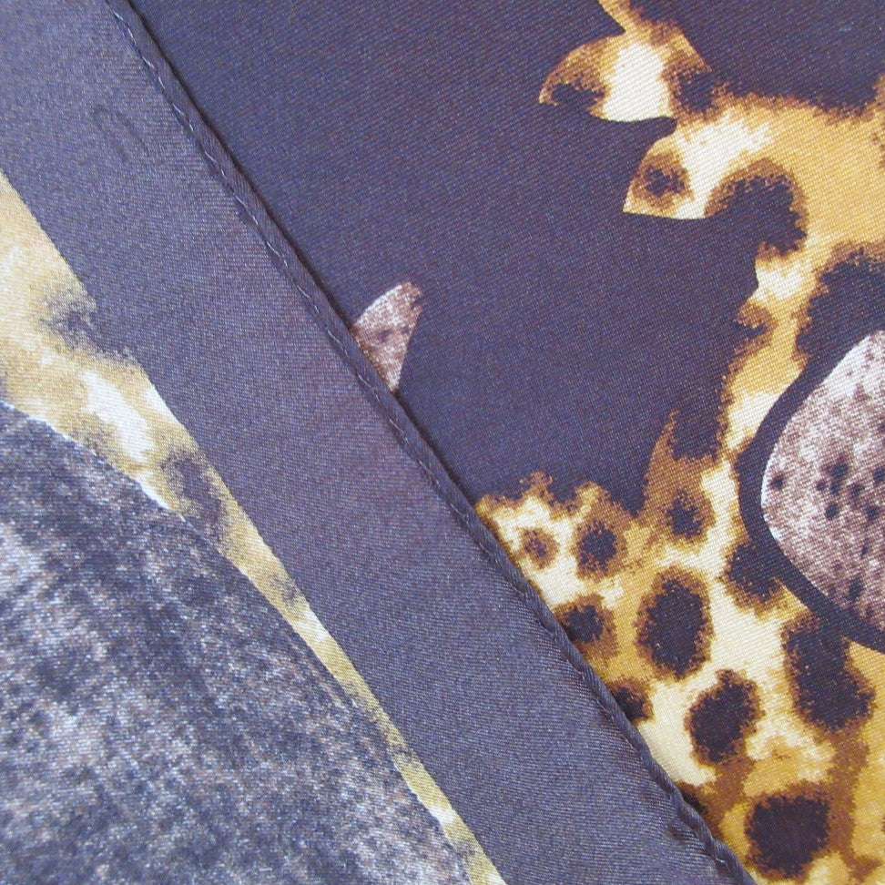 ADRIENNE LANDAU LEOPARD Silk Scarf Square - 5300