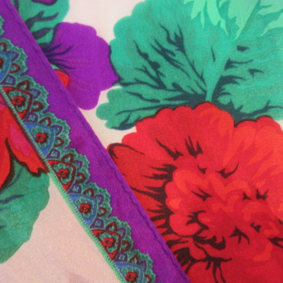 LIZ CLAIBORNE Silk Scarf - Floral - 10" x 51" Long - 5339