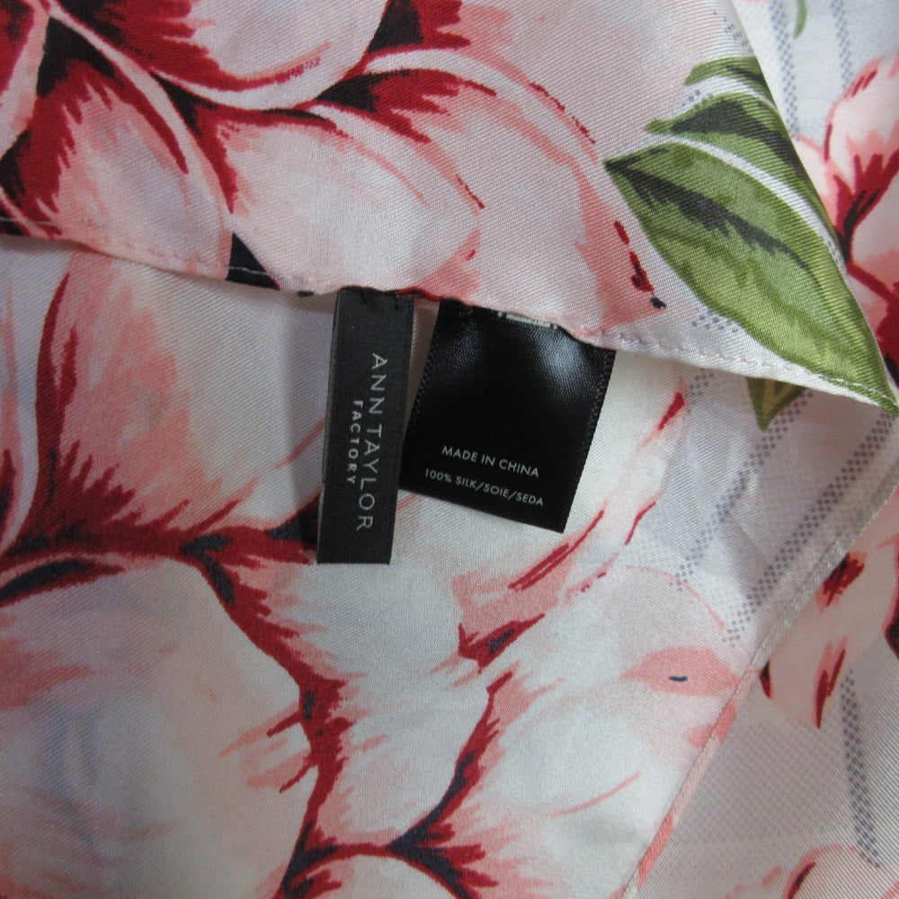 Ann Taylor Designer Flowers Silk Scarf - Square - 5528