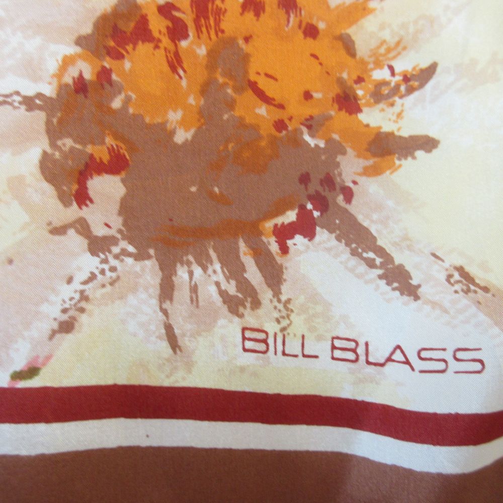 Bill Blass Floral Silk Scarf - Long - 5389