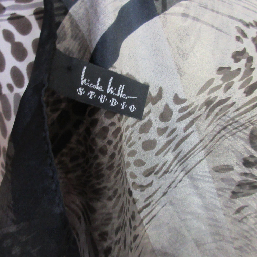 Nicole Miller Animal Print Leopard Silk Scarf - Square - 5537