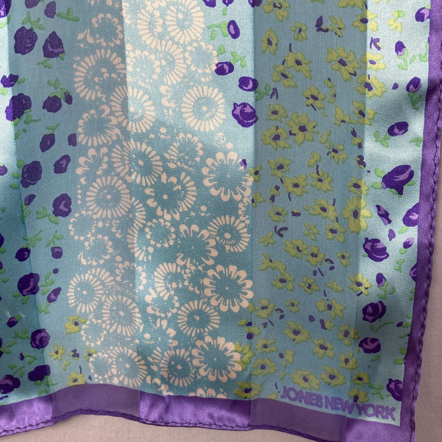 JONES NEW YORK Silk Scarf - Floral - 10.5" x 52" Long - 5226