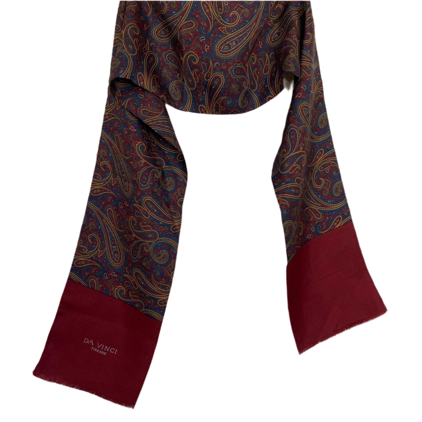 Da Vinci Firenze Mens Paisley Silk Scarf - Long – 5153