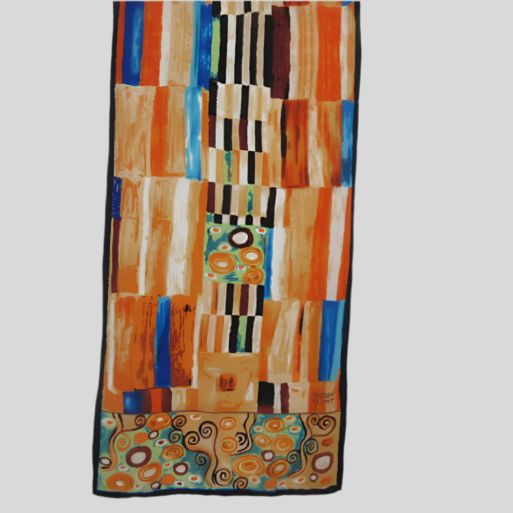 GUSTAV KLIMT Silk Scarf - Abstract Art - 19" x 66" Long - 2263