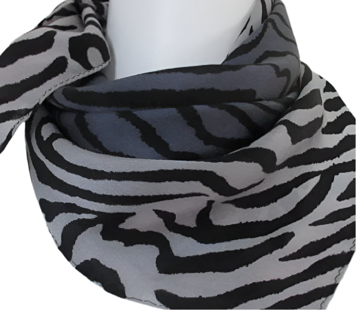 Tiger Print Silk Scarf - 21" Square