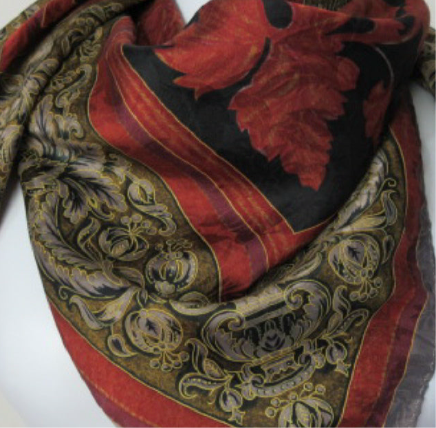 ELLEN TRACY Designer Silk Scarf - Square - 1910