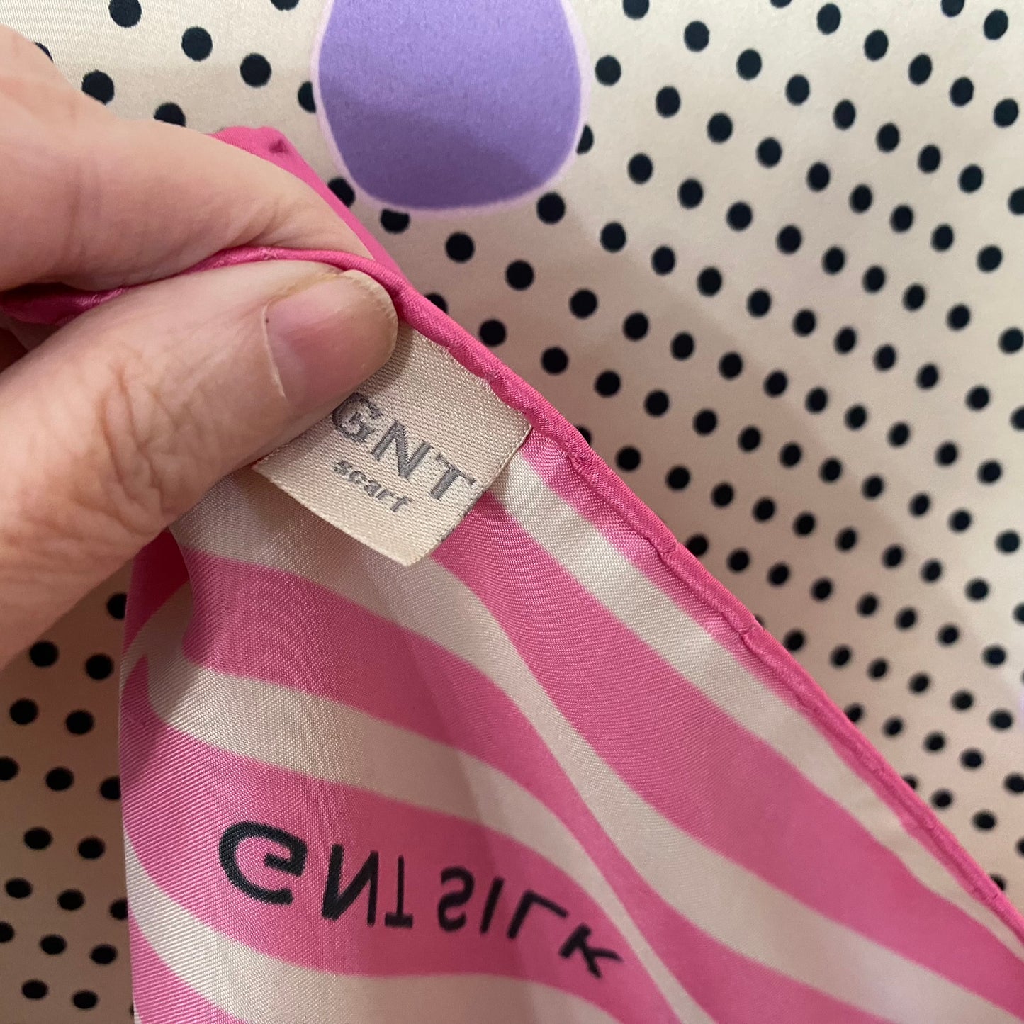 GNT Polka Dot Silk Scarf - Square – 5033