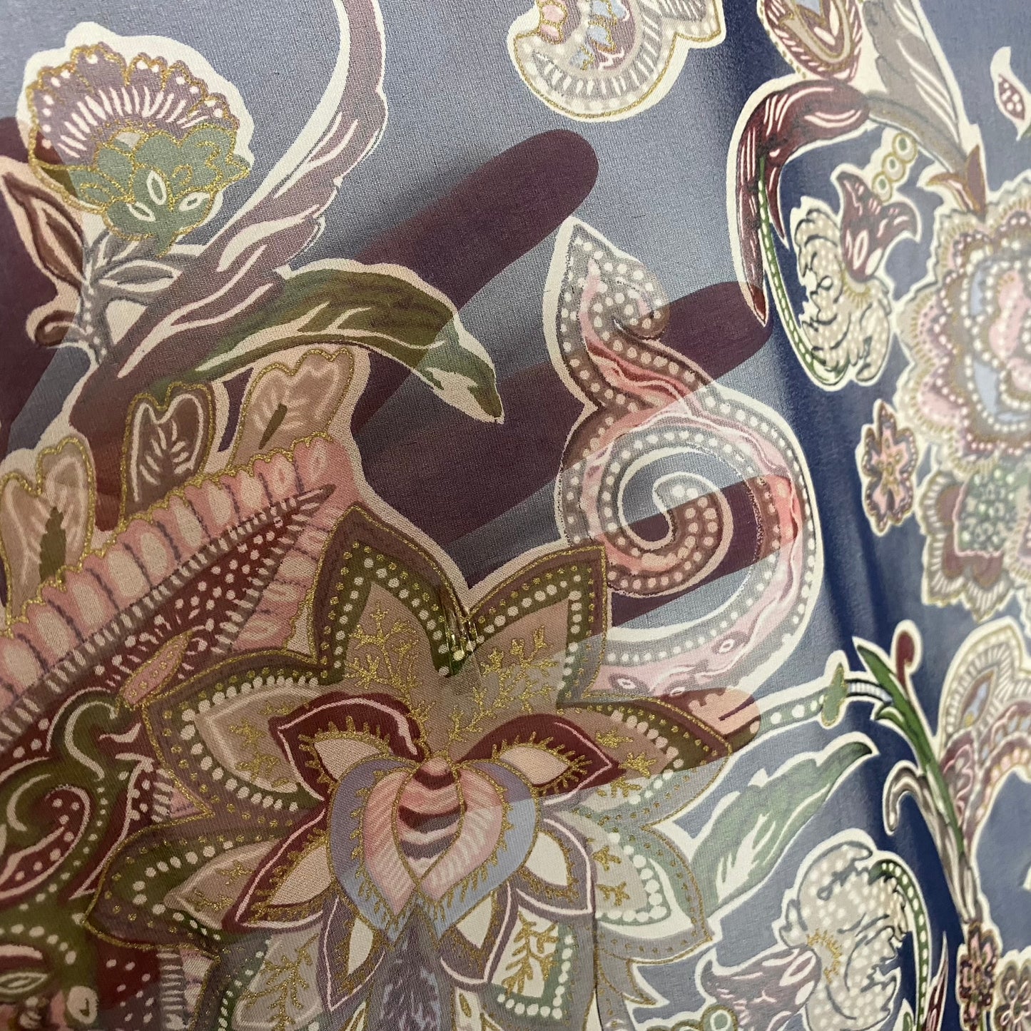 Ann Taylor Paisley Floral Silk Scarf - Long - 5055