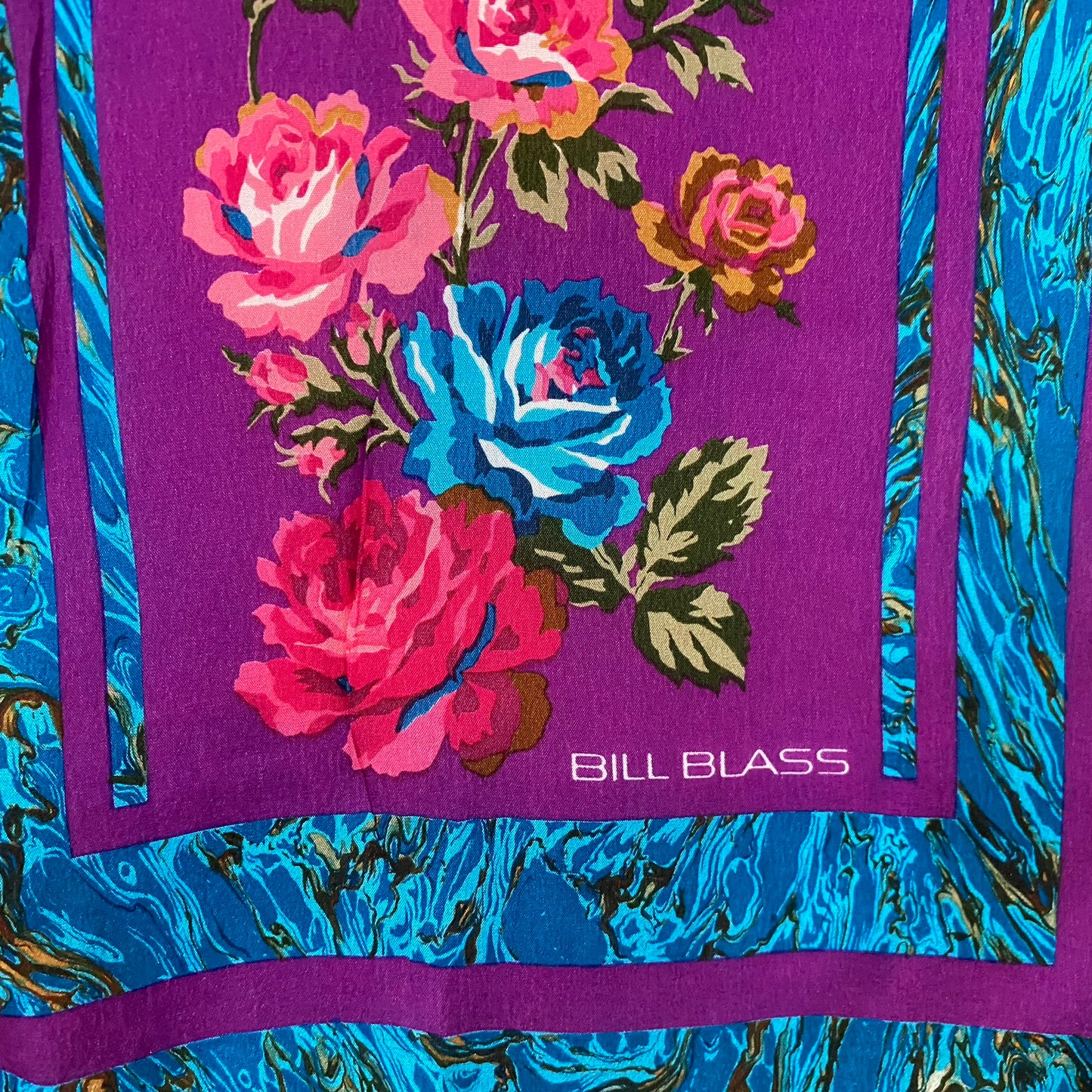 Bill Blass Floral Silk Scarf - Long - 5057
