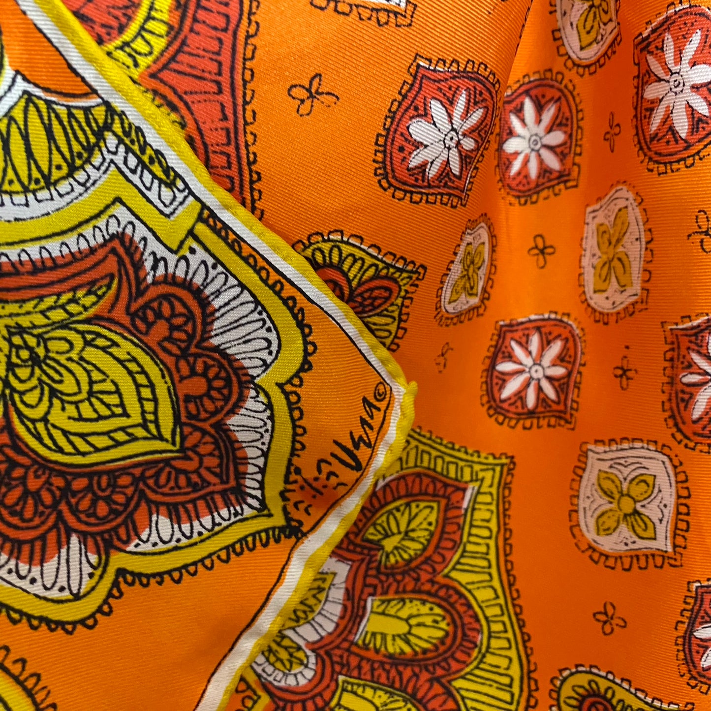 Vera Floral Art Silk Scarf - Long – 5071