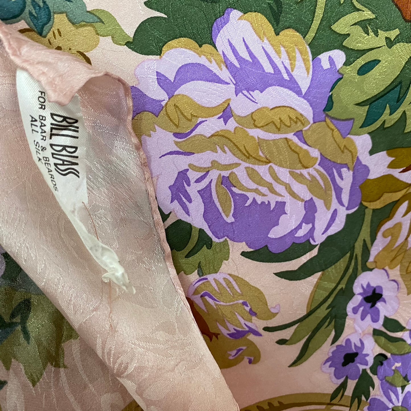 Bill Blass Floral Silk Scarf - Square - SKU 5081