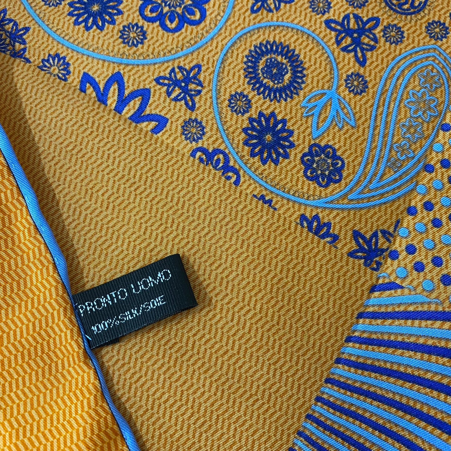 Pronto Uomo Silk Scarf 13" Pocket Square Hankie – 5190