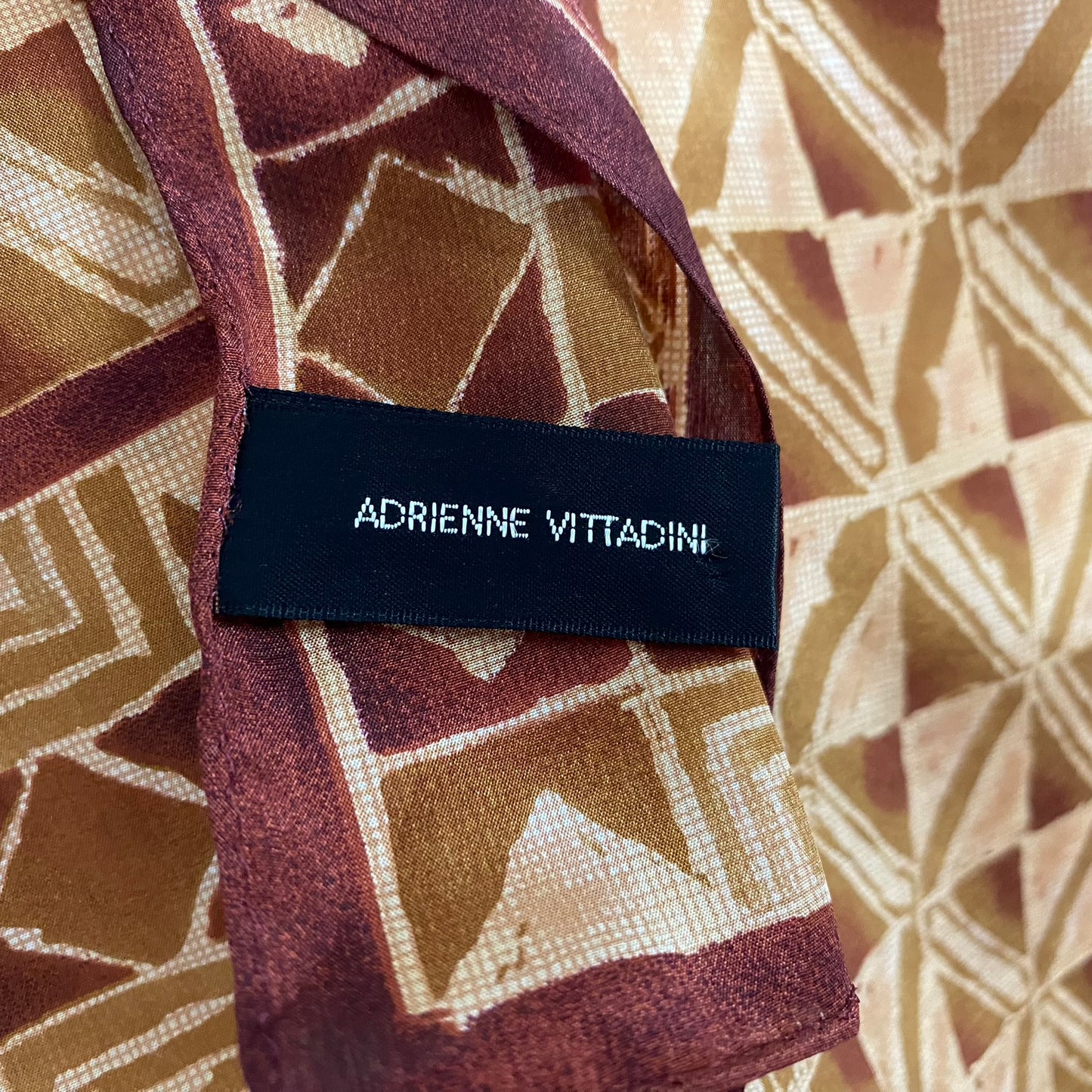 ADRIENNE VITTADINI Silk Scarf - Abstract Art - 11.5" x 52" Long - 5232
