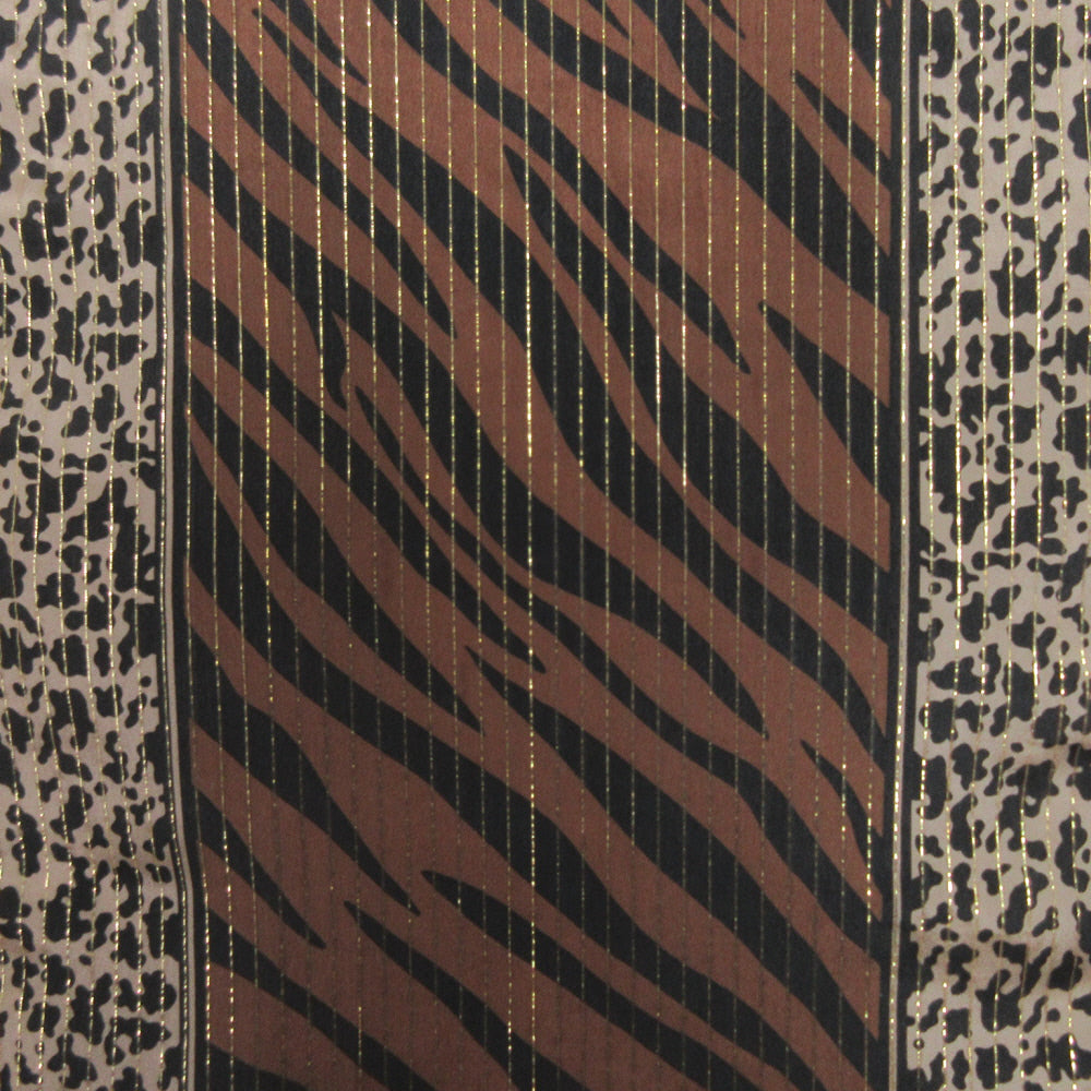 Oscar de la Renta Animal Print Silk Scarf - Long - 5415