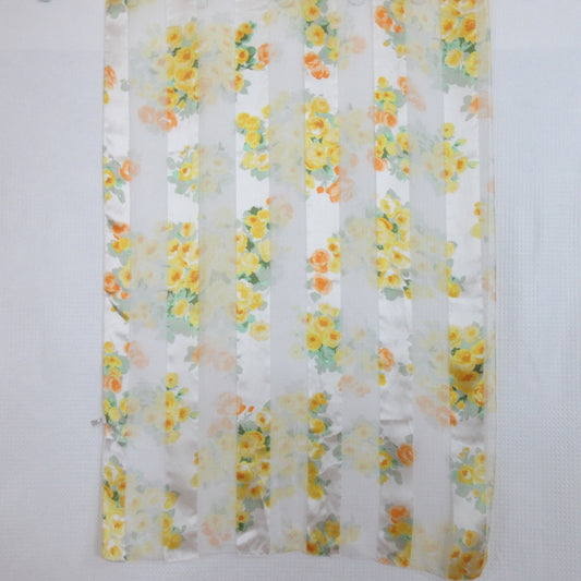 Beautiful Floral Design Silk Scarf - Long - 5541