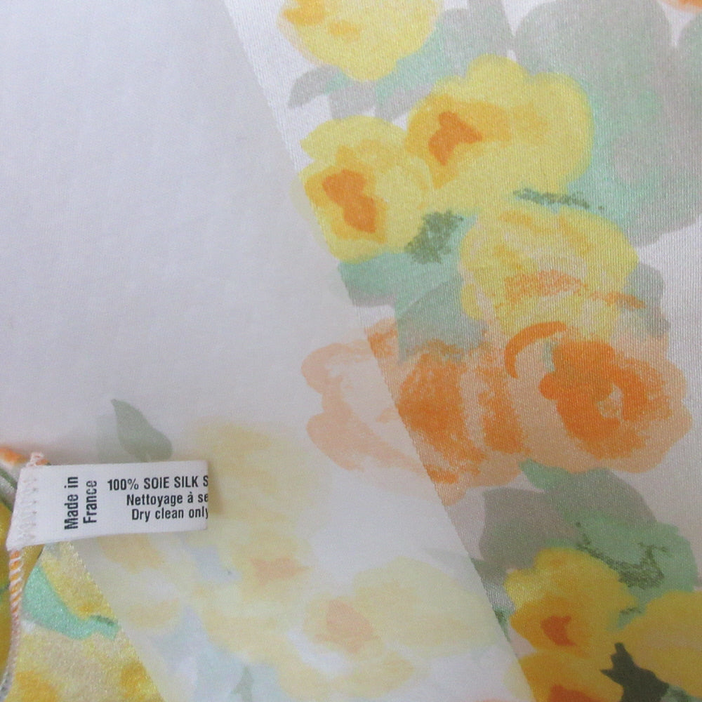 Beautiful Floral Design Silk Scarf - Long - 5541