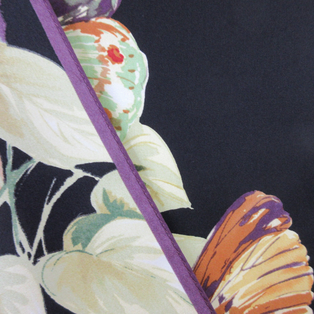 Floral Butterfly Theme Silk Scarf - Long – 5538