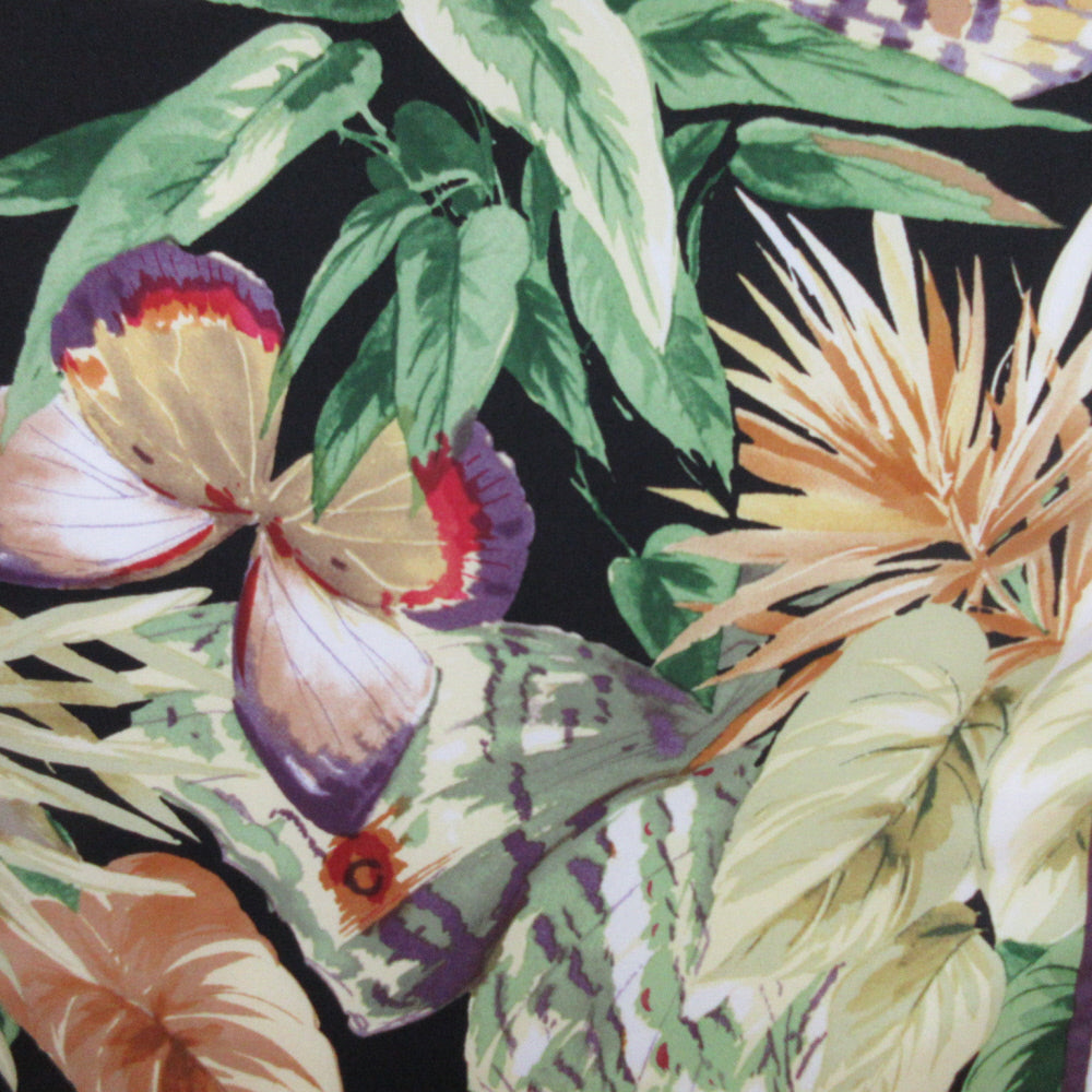 Floral Butterfly Theme Silk Scarf - Long – 5538