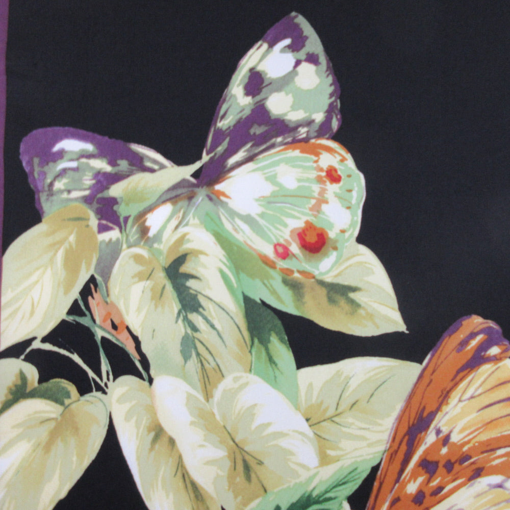 Floral Butterfly Theme Silk Scarf - Long – 5538