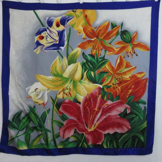 Perry Ellis Floral Design Silk Scarf - Square – 5539